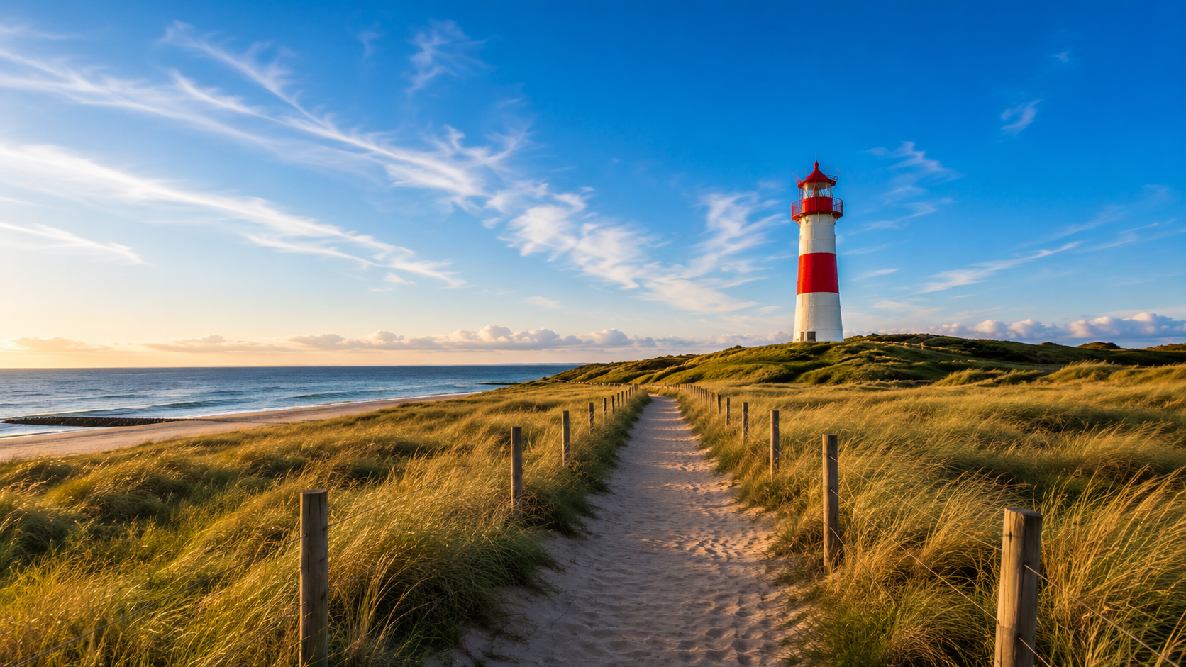 Lighthouse on the coast as a symbol of orientation